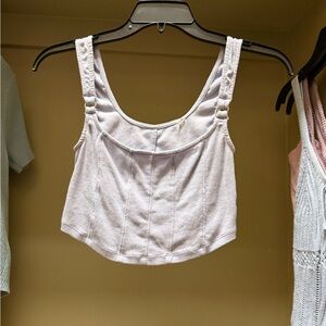La Hearts Lavender Sleeveless Crop Top